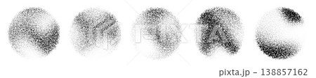 Abstract gradient spheres with grainy dot texture 138857162