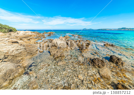 Rocks and turquoise water in Rena Bianca beach Rocks and turquoise water in Rena Bianca beach 138857212