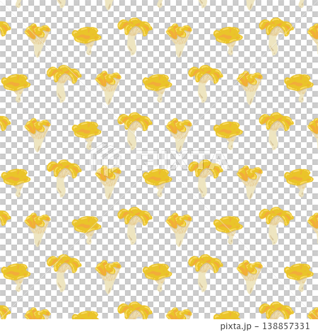 アンズタケのシームレスパターン背景イラスト 138857331