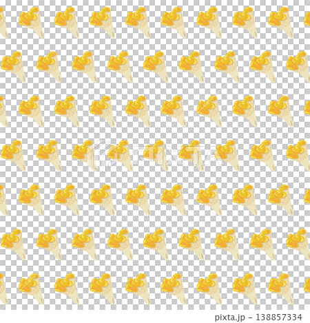 アンズタケのシームレスパターン背景イラスト（斜め） 138857334