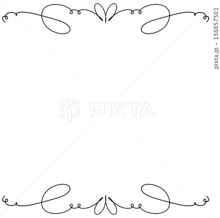 It is a letter frame drawn with black lines. 138857501