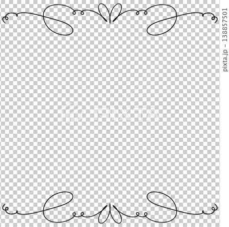 It is a letter frame drawn with black lines. 138857501