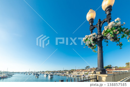 Lamppost in Balboa Island on a sunny day Lamppost in Balboa Island on a sunny day 138857585