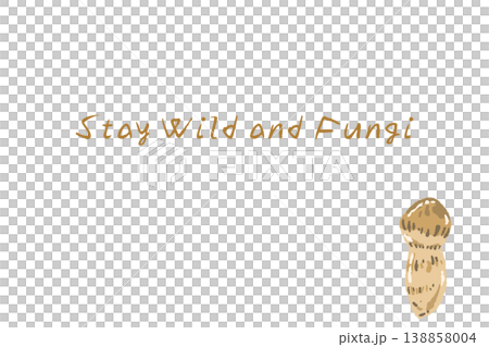 Horizontal menu/card template with hand-drawn illustration of a matsutake mushroom (bud). Horizontal menu/card template with hand-drawn illustration of a matsutake mushroom (bud). 138858004