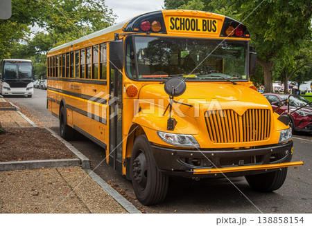 Yellow school bus in Washington DC Yellow school bus in Washington DC 138858154