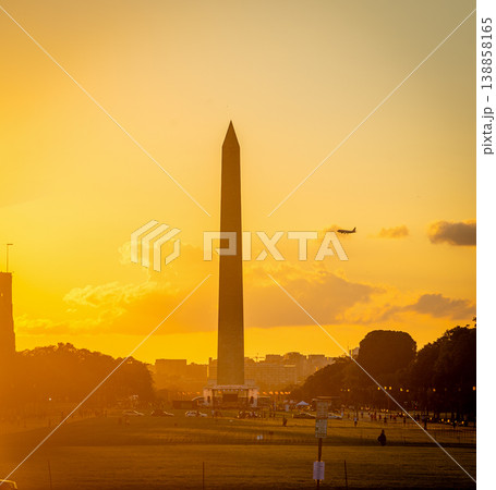 World famous Washington Monument in National Mall at sunset World famous Washington Monument in National Mall at sunset 138858165