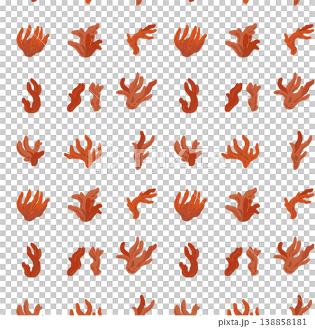 Seamless pattern background illustration of fire coral mushrooms (scattered arrangement) Seamless pattern background illustration of fire coral mushrooms (scattered arrangement) 138858181