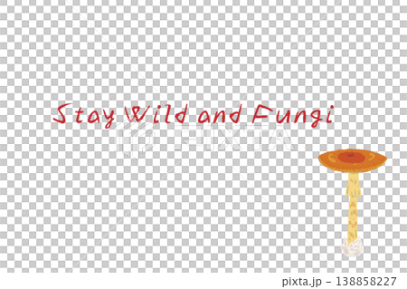 Horizontal menu/card template with a hand-drawn illustration of Amanita caesarea. 138858227