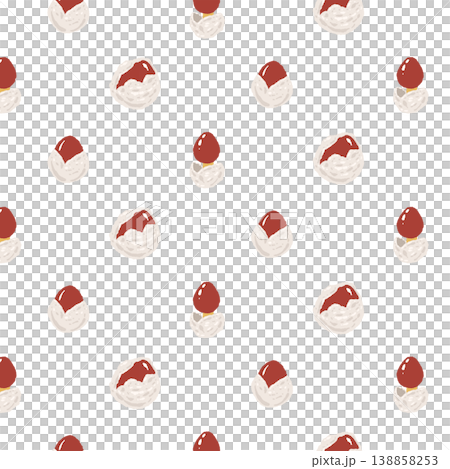 無縫圖案背景插圖，描繪的是凱撒鵝膏（幼菇混合物） 138858253