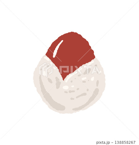 タマゴタケ（単体・殻を破る）の手描きイラスト素材 138858267