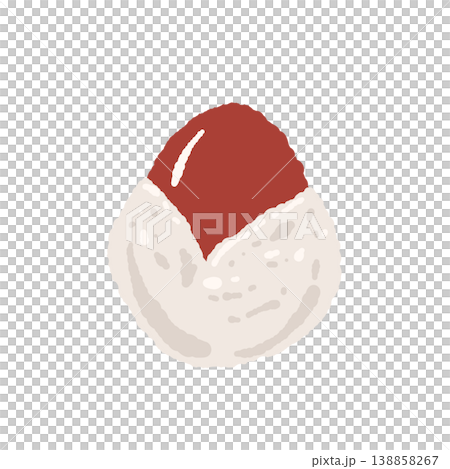 タマゴタケ（単体・殻を破る）の手描きイラスト素材 138858267