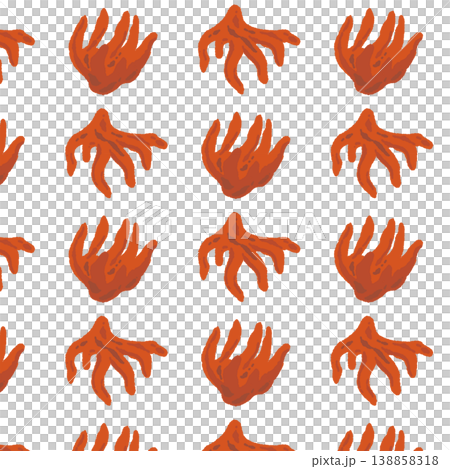 Seamless pattern background illustration of the fire coral mushroom (densely arranged). Seamless pattern background illustration of the fire coral mushroom (densely arranged). 138858318