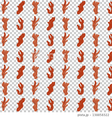Seamless pattern background illustration of the fire coral mushroom (vertical stripes) Seamless pattern background illustration of the fire coral mushroom (vertical stripes) 138858322