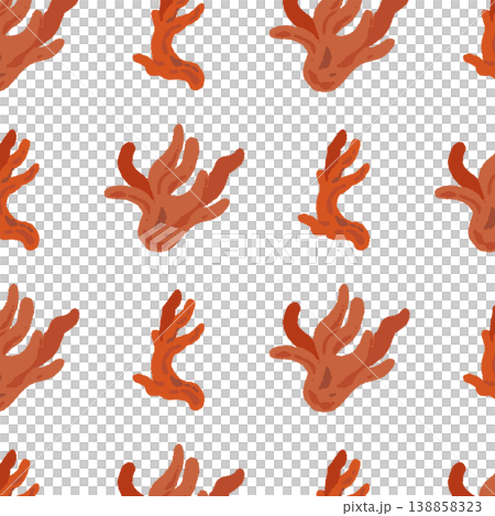 Seamless pattern background illustration of the fire coral mushroom (randomly placed). Seamless pattern background illustration of the fire coral mushroom (randomly placed). 138858323