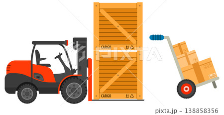 Storage and Delivery Flat Icons Storage and Delivery Flat Icons 138858356