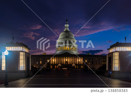 World famous United States Capitol Building at night World famous United States Capitol Building at night 138858383