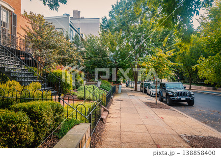 Street in a residential neighborhood in Washington DC Street in a residential neighborhood in Washington DC 138858400