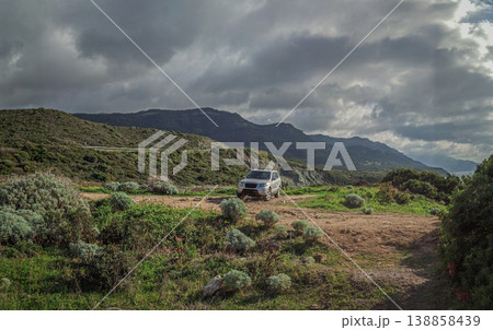 4x4 car parked in the countryside 4x4 car parked in the countryside 138858439