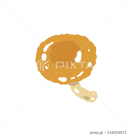 なめこ(単体・上から)の手描きイラスト素材 なめこ(単体・上から)の手描きイラスト素材 138859071