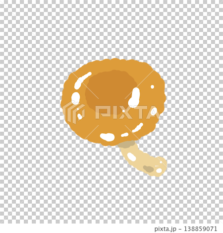 なめこ(単体・上から)の手描きイラスト素材 なめこ(単体・上から)の手描きイラスト素材 138859071