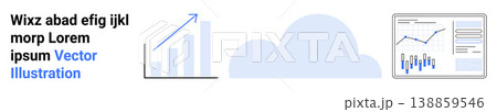 Business analysis, cloud computing, data visualization, market research, financial statistics, growth tracking. Bar chart with an upward arrow, cloud icon analytics chart. Business analysis Business analysis, cloud computing, data visualization, market research, financial statistics, growth tracking. Bar chart with an upward arrow, cloud icon analytics chart. Business analysis 138859546