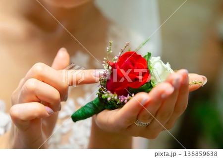 stylish wedding attributes of the bride's butane's shoes. 138859638
