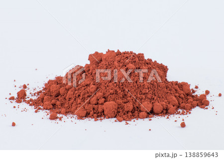 Moroccan Ochre pigment on a white background 138859643