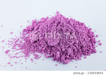 purple pigment on a white background purple pigment on a white background 138859645
