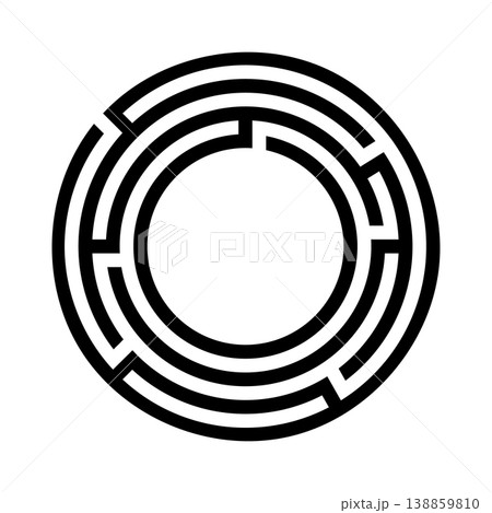 labyrinth maze circle vector art 138859810