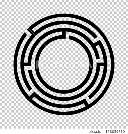 labyrinth maze circle vector art 138859810