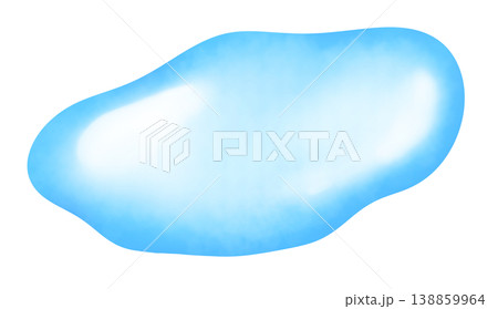 透明感のある水たまりのイラスト 138859964