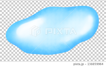透明感のある水たまりのイラスト 138859964