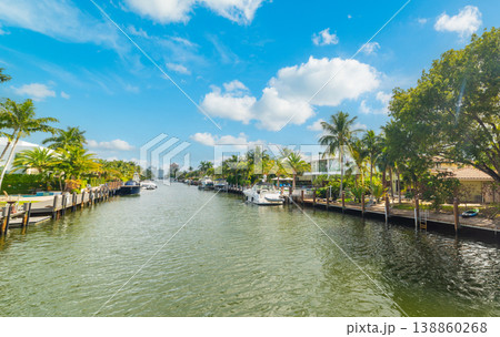 Luxury mansions and yachts on Fort Lauderdale canals Luxury mansions and yachts on Fort Lauderdale canals 138860268