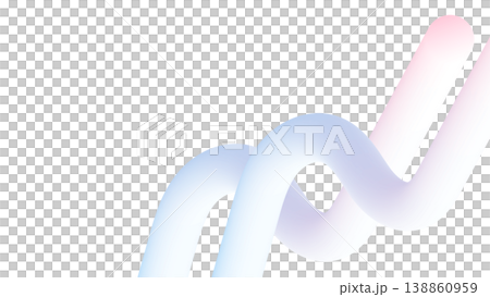 一個簡單的漸層背景，左側有一條 3D 管狀曲線（16:9 寬高比）。 138860959