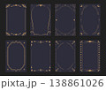 Tarot card border templates. Set of various tarot card frames with celestial elements. Vector illustration 138861026
