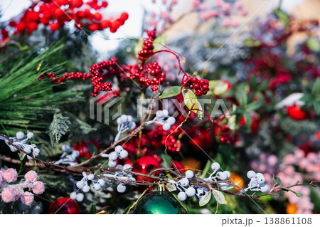 Decorations made from ftoys . Christmass concept Decorations made from ftoys . Christmass concept 138861108