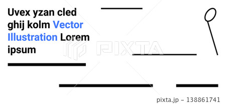 Modern design, creative layouts, graphic design, abstract art, branding, education. Black lines and text elements with minimal style and design layout. Modern design and creative layouts concept 138861741