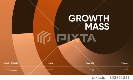 Orange geometric circle business poster template with concentric shapes and modern corporate layout Orange geometric circle business poster template with concentric shapes and modern corporate layout 138861831