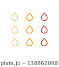 Yellow urine drop samples colour chart for urinalysis testing 138862098