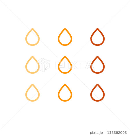 Yellow urine drop samples colour chart for urinalysis testing 138862098