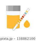 Urine test sample cup with strip  138862100