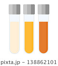 Urine sample tube set with a lid for kidney exam 138862101