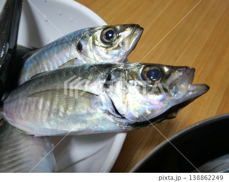 釣り上げたアジ 釣り上げたアジ 138862249