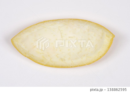 Inner grapefruit peel on white background Inner grapefruit peel on white background 138862595