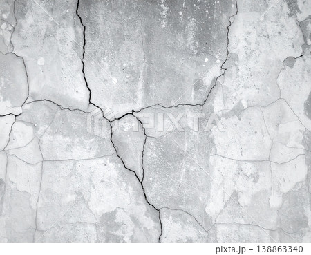 ひび割れた壁　コンクリート 138863340