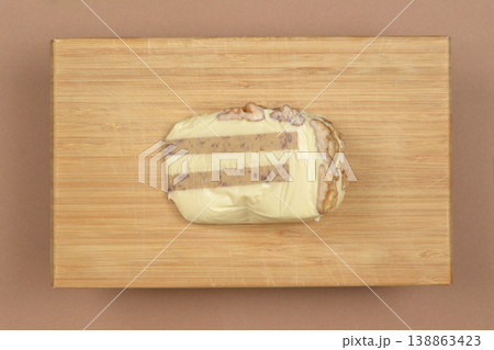 Processed Cheese Cake with Walnuts Processed Cheese Cake with Walnuts 138863423