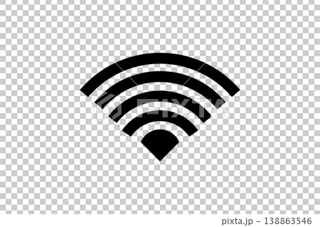 WiFi Signal Icon On White Background Representing Wireless Network Connectivity And Communication 138863546