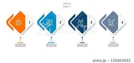 Infographic template business concept with step. 138863692