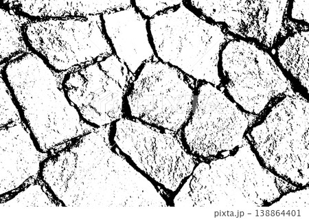 Grunge black and white crack texture background. Use for decoration, aging or old layer Grunge black and white crack texture background. Use for decoration, aging or old layer 138864401