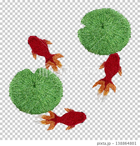 【金魚圖案】手工刺繡插圖材料 【金魚圖案】手工刺繡插圖材料 138864801